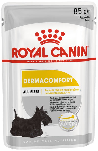 Royal Canin Dermacomfort Loaf Adult Wet Dog Food Pouches - 12 x 85g