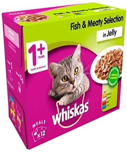 Whiskas Fish & Meat Selection In Gravy Multipack Adult Pouches 12 x 85g