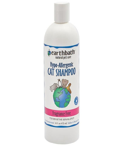 Earthbath Hypo-Allergenic Cat Shampoo - Fragrance Free 472ml