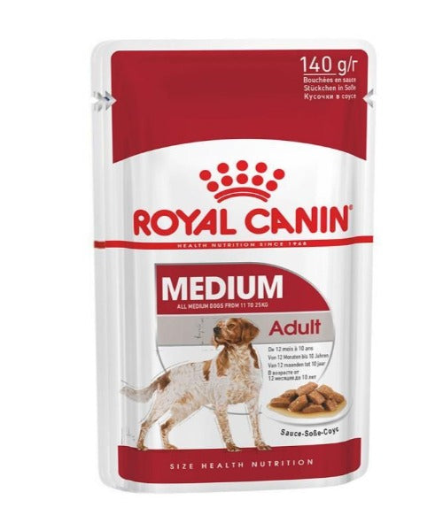 Royal Canin Medium Adult Wet Food Pouches 10 x 140g