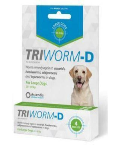 TRIWORM-D FOIL for DOGS LARGE 4'S - Pet Mall