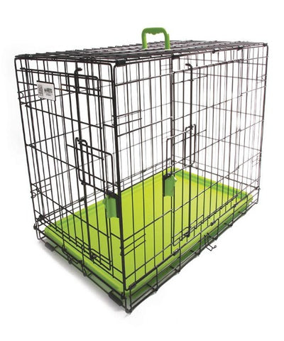 M-PETS Voyager Green Wire Dog Crate - Pet Mall