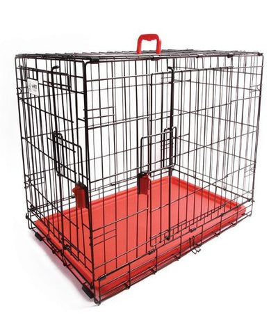 M-PETS Voyager Red Wire Dog Crate - Pet Mall